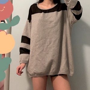 Mesh oversized sweatshirt
